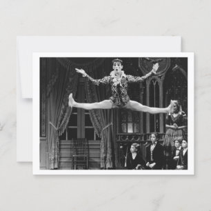 Postal Harlequin Dancing
