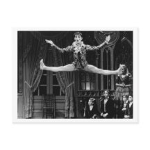 Postal Harlequin Dancing