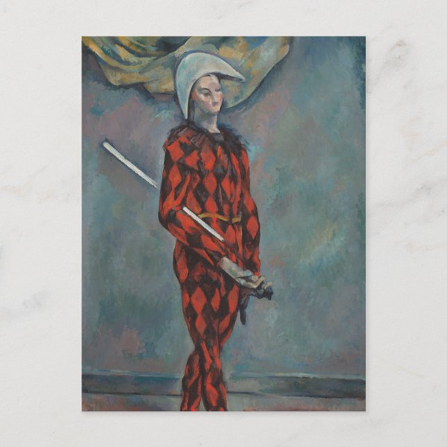 Postal Harlequin (Joker) (por Paul Cézanne) (Anverso)