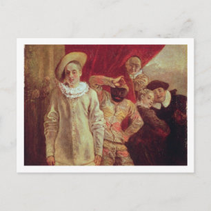 Postal Harlequin, Pierrot y Scapin, Actores del Com
