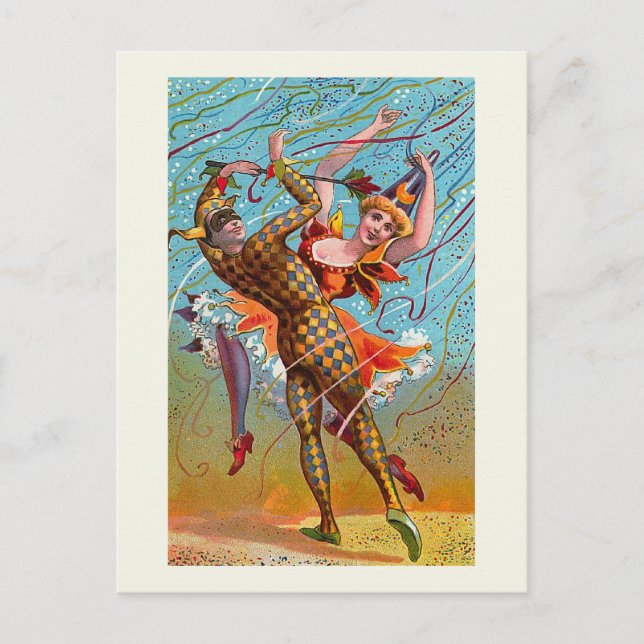 Postal "Harlequin" Vintage (Anverso)
