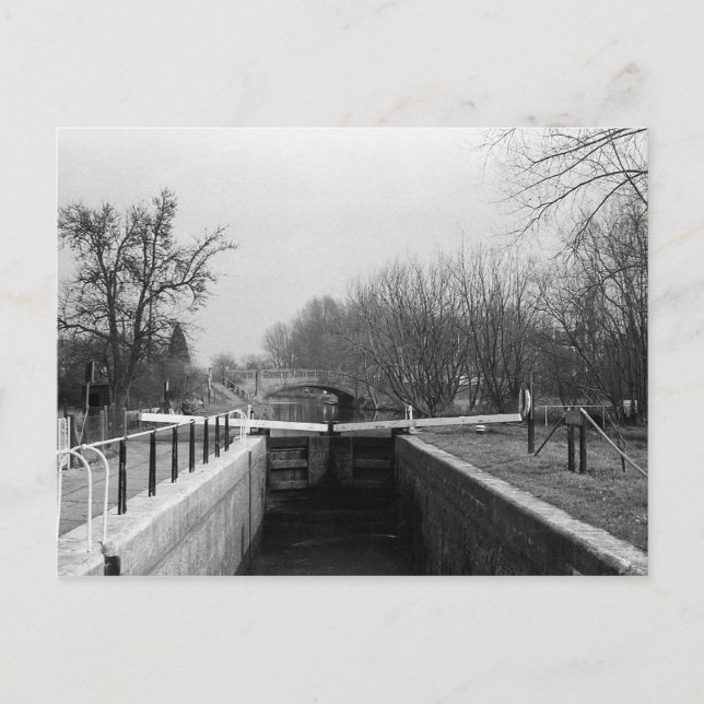 Postal Harlow Mill lock, Essex, Reino Unido (Anverso)