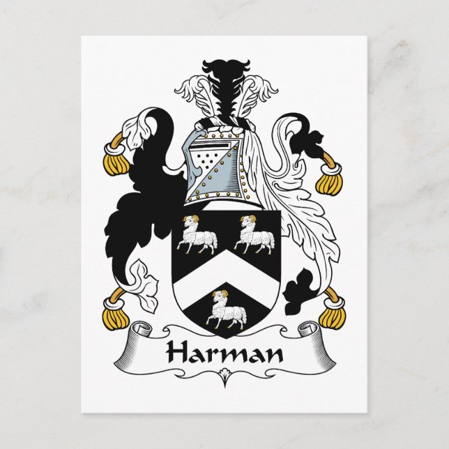Postal Harman Family Crest (Anverso)