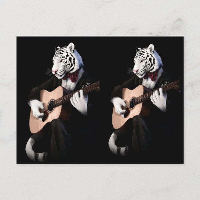 Postal Harmony Tiger – Elegant Postcard Design (Anverso)