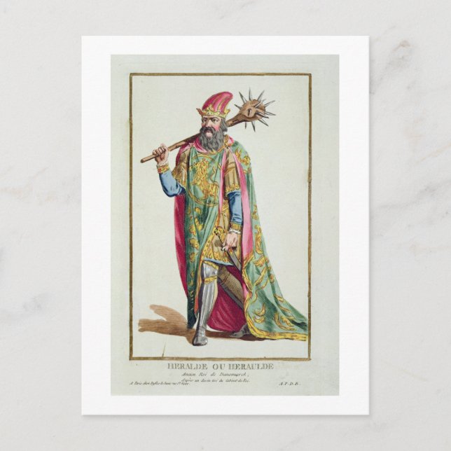 Postal Harold, rey de Dinamarca de "Receuil des Estampes" (Anverso)