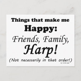 Postal Harp me hace feliz