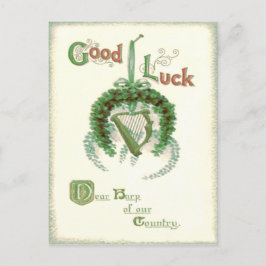 Postal Harpa Shamrock Horseshoe de Erin