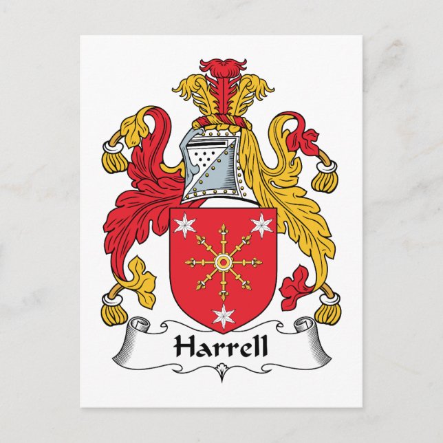 Postal Harrell Family Crest (Anverso)