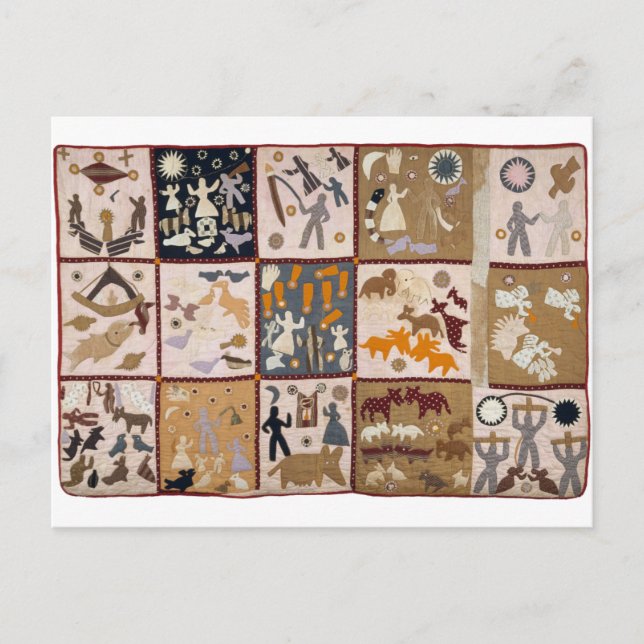 Postal Harriet Powers - Pictoral Quilt 1898 (Anverso)
