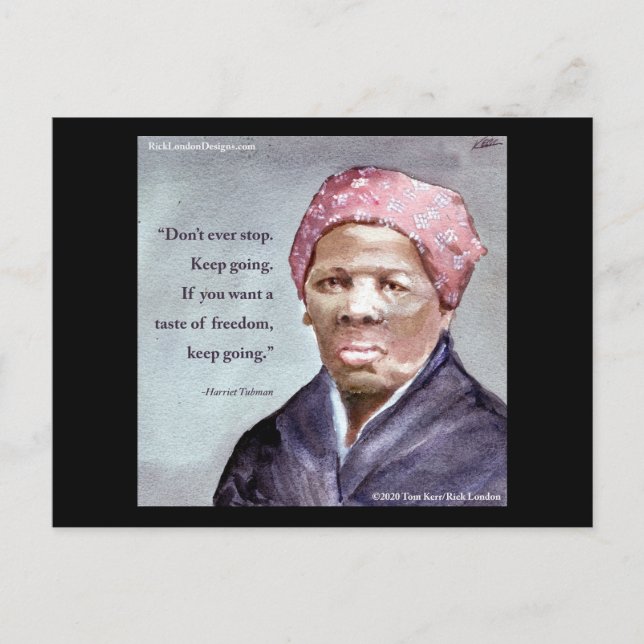 Postal Harriet Tubman & cita (Anverso)