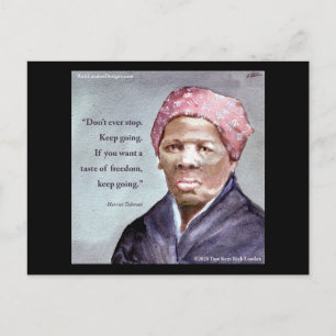 Postal Harriet Tubman y cita