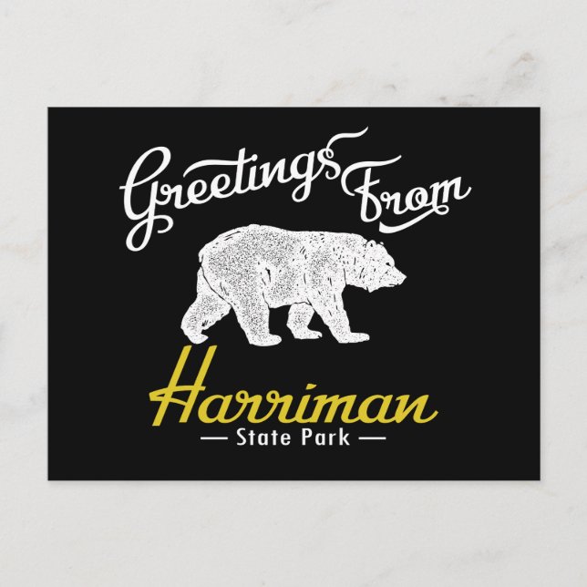Postal Harriman State Park Bear (Anverso)