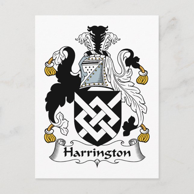Postal Harrington Family Crest (Anverso)