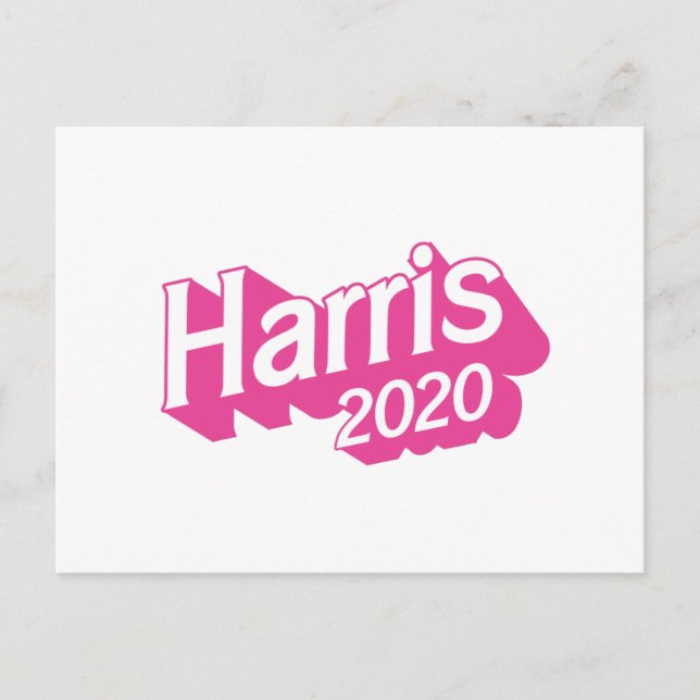 Postal Harris 2020 Orgullo Rosa (Anverso)