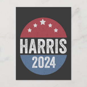 Postal Harris por las elecciones presidenciales demócrata