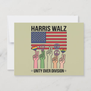 Postal Harris Waltz 2024 Unity Over Division