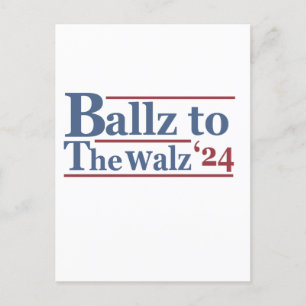 Postal Harris Walz 2024 Elecciones Kamala Tim Waltz Améri