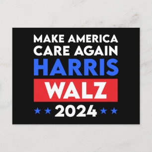 Postal Harris Walz 2024 hace que Estados Unidos vuelva a
