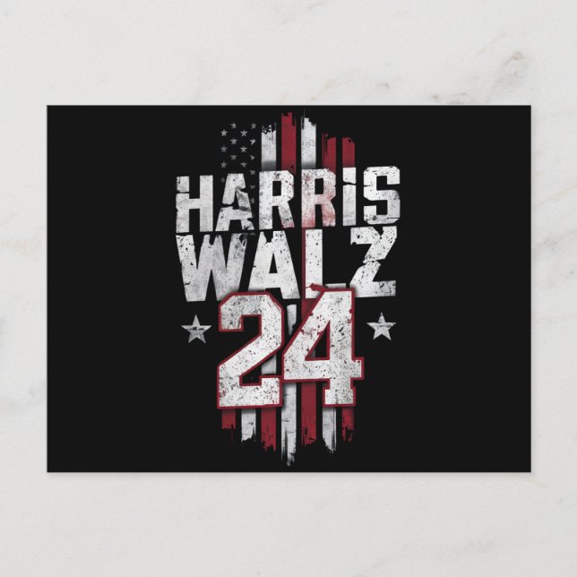 Postal Harris Walz 2024 Kamala Harris 2024 Tim Walz 2024 (Anverso)