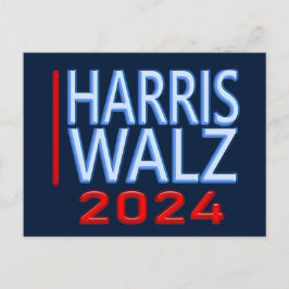 Postal Harris Walz, elecciones presidenciales de 2024