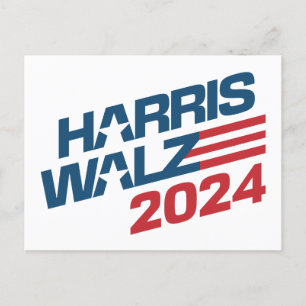 Postal Harris Walz sobre las elecciones de 2024
