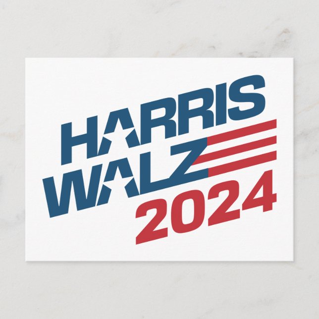 Postal Harris Walz sobre las elecciones de 2024 (Anverso)