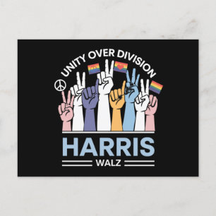 Postal Harris Walz Waltz 2024 Unidad por división