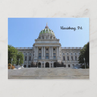 Postal Harrisburg PA Postcard Travel Keepsake Capitol