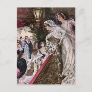 Postal Harrison Fisher: Atrapa el Bouquet de las Novias