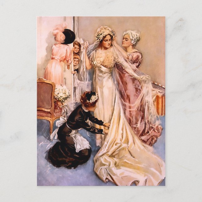 Postal Harrison Fisher: Boda (Anverso)