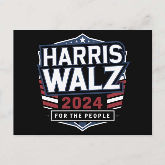 Postal HarrisWaltz 2024 Shirt KamalaHarris TimWaltz 2024 (Anverso)