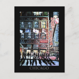 Postal Harry Caray Chicago Arte Randsom Arte