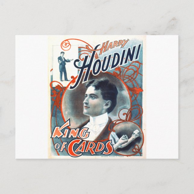 Postal Harry Houdini (Anverso)