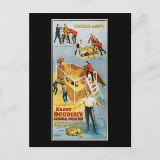 Postal Harry Houdini, afiche de la cosecha viva enterrada