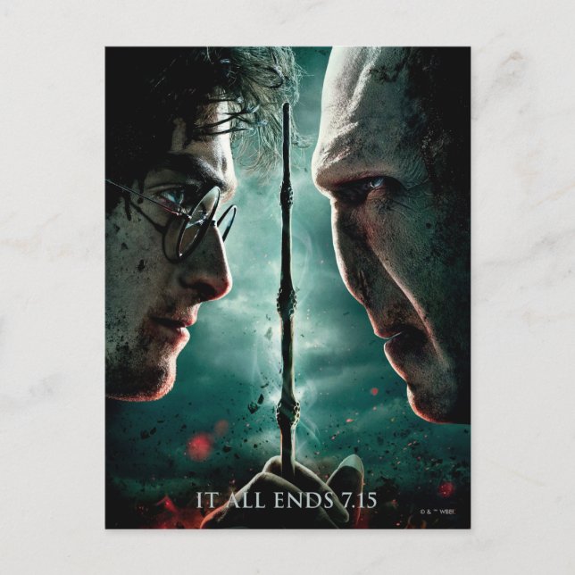 Postal Harry Potter 7 Parte 2 - Harry vs. Voldemort (Anverso)