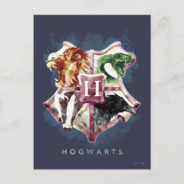 Postal Harry Potter| acuarela Escudo HOGWARTS™