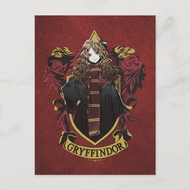 Postal HARRY POTTER™ | Anime Hermione House Escudo (Anverso)
