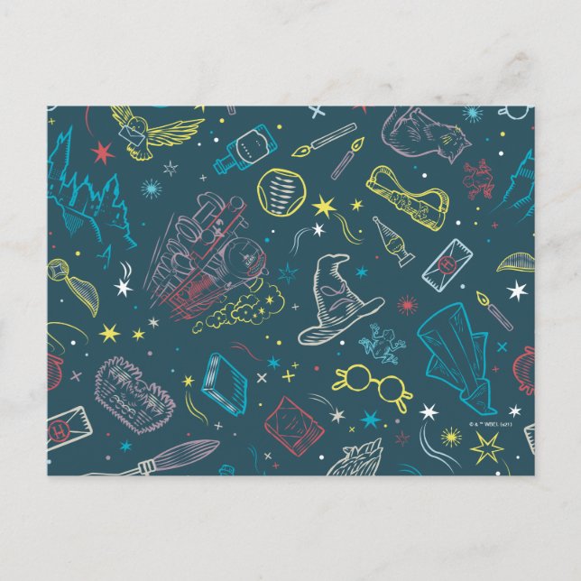 Postal HARRY POTTER™ Artifacts Line Art Pattern (Anverso)