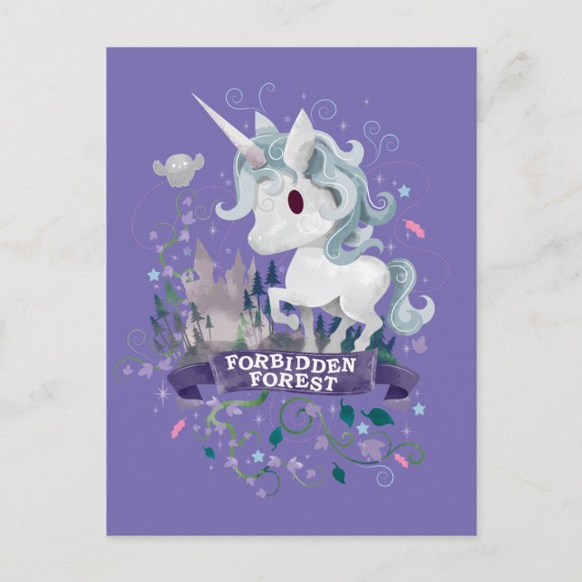 Postal Harry Potter | Bosque Prohibido Unicornio Gráfico (Anverso)
