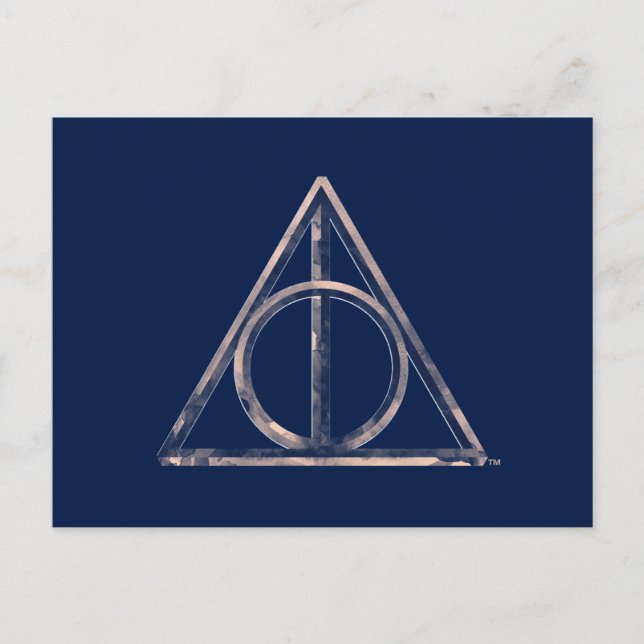 Postal Harry Potter | Calavera de las Reliquias Acuarela (Anverso)