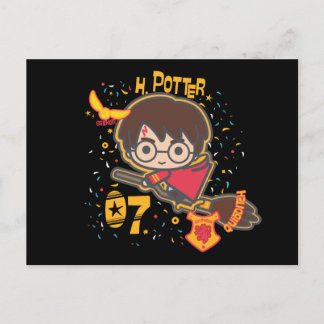 Postal Harry Potter Caricatura Buscador de Quidditch