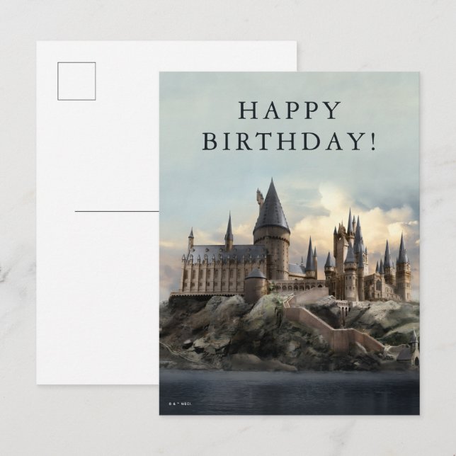 Postal Harry Potter | Castillo de Hogwarts de Día (Anverso / Reverso)