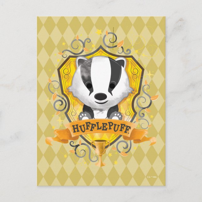 Postal Harry Potter | Charming HUFFLEPUFF™ Crest (Anverso)