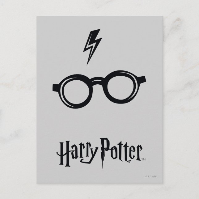 Postal Harry Potter | Cicatriz de Rayo y Gafas (Anverso)