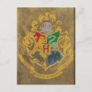 Postal Harry Potter  Cojín de Hogwares Rústicos