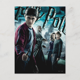 Postal Harry Potter con Dumbledore Ron y Hermione 1