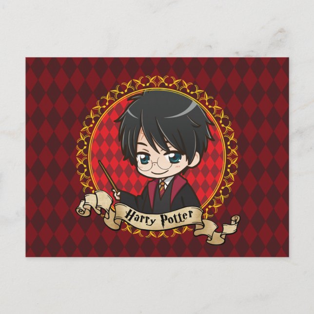 Postal Harry Potter de Anime (Anverso)