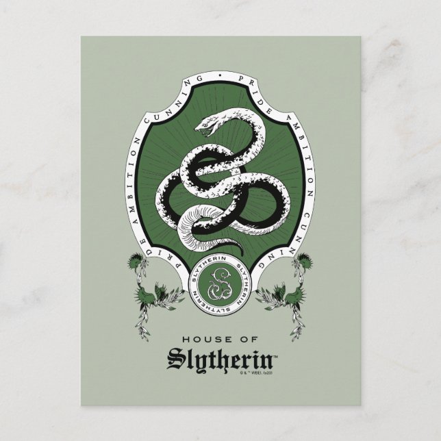 Postal HARRY POTTER™ | Delicado Escudo SLYTHERIN™ (Anverso)
