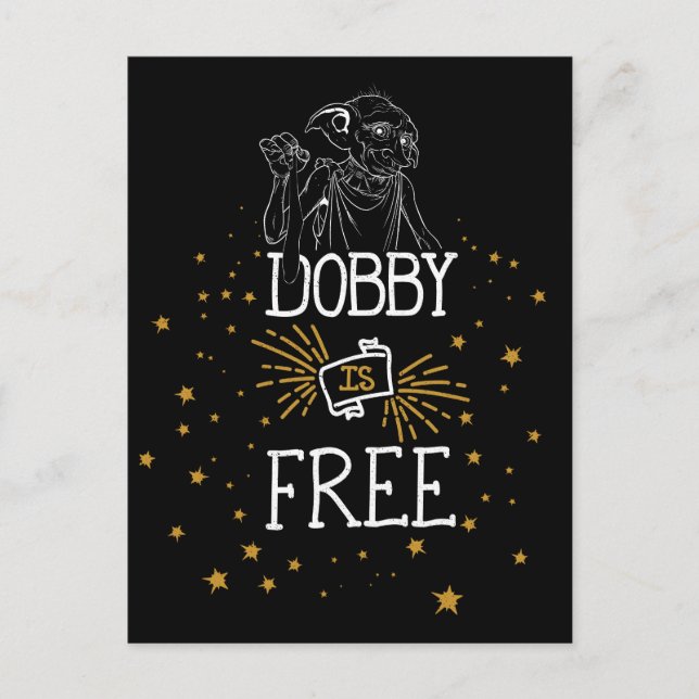 Postal Harry Potter | Dobby es libre (Anverso)
