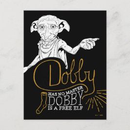 Postal Harry Potter| Dobby no tiene ningún maestro